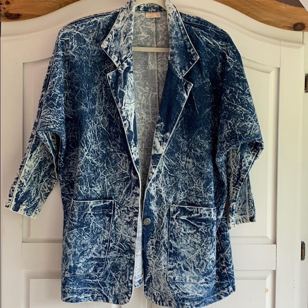 Vintage 80’s stone washed jacket coat M/L